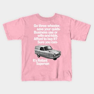 RELIANT REGAL SUPERVAN - advert Kids T-Shirt